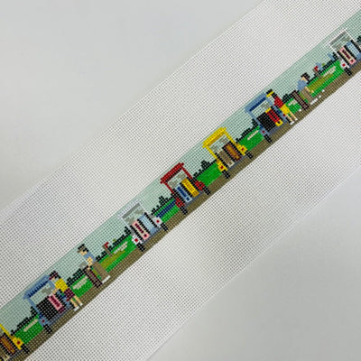 Golf Carts Belt needlepoint canvas - Bargello Needlepoint