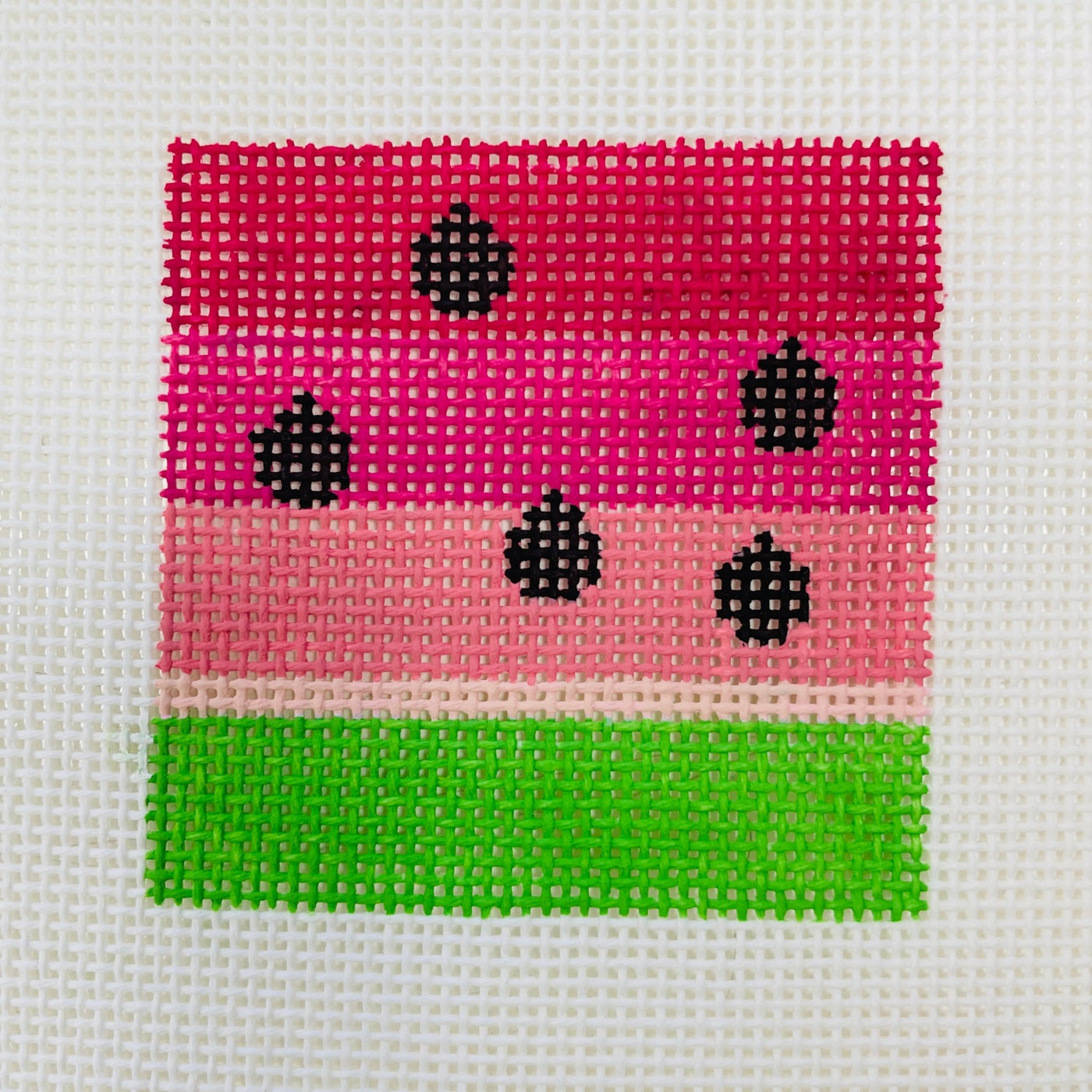 Gradient Watermelon Can Cozy Insert needlepoint canvas - Bargello Needlepoint