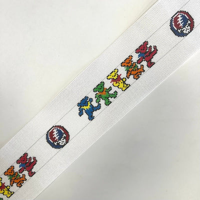 Grateful Dead Bears Too Belt needlepoint canvas - Bargello Needlepoint