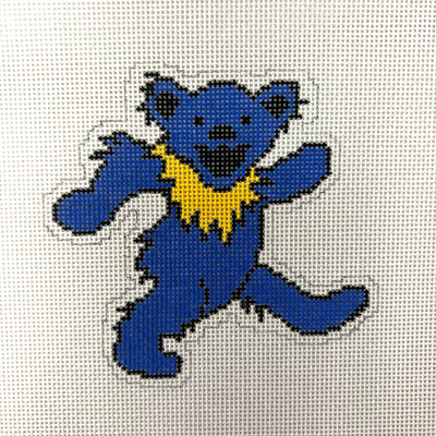 Grateful Dead Dancing Bear Ornament - Multiple Colors Available needlepoint canvas - Bargello Needlepoint