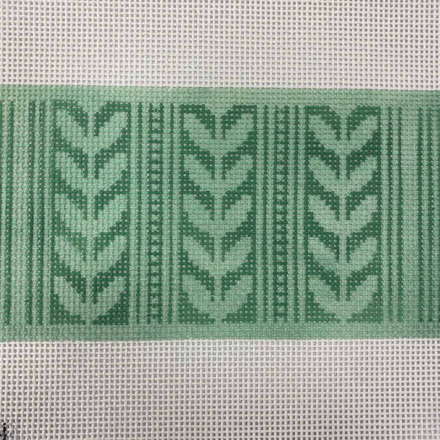 Green Leaf Eyeglass Case needlepoint canvas - Bargello Needlepoint