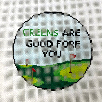 Greens Are Good For You Ornament needlepoint canvas - Bargello Needlepoint