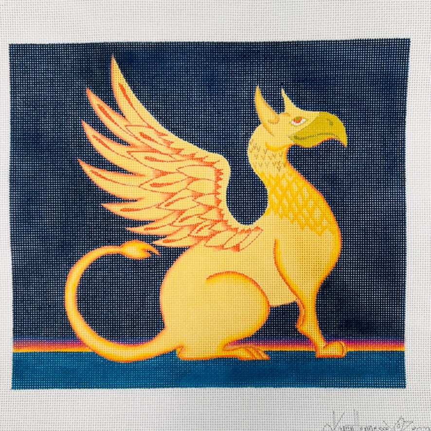 Gryphon needlepoint canvas - Bargello Needlepoint