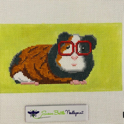 Guinea Pig Eyeglass Case needlepoint canvas - Bargello Needlepoint