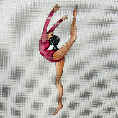 Gymnast Ornament needlepoint canvas - Bargello Needlepoint