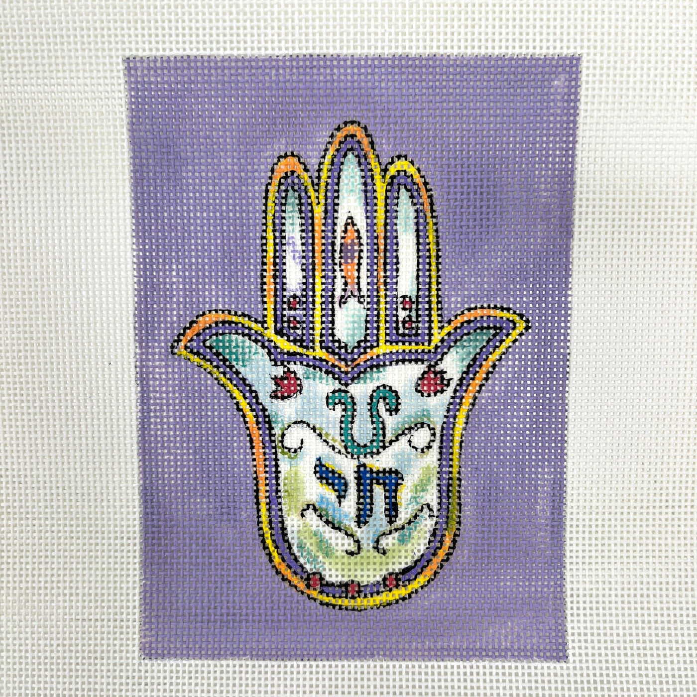 Hamsa: 1'Chaim needlepoint canvas - Bargello Needlepoint