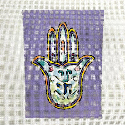 Hamsa: 1'Chaim needlepoint canvas - Bargello Needlepoint