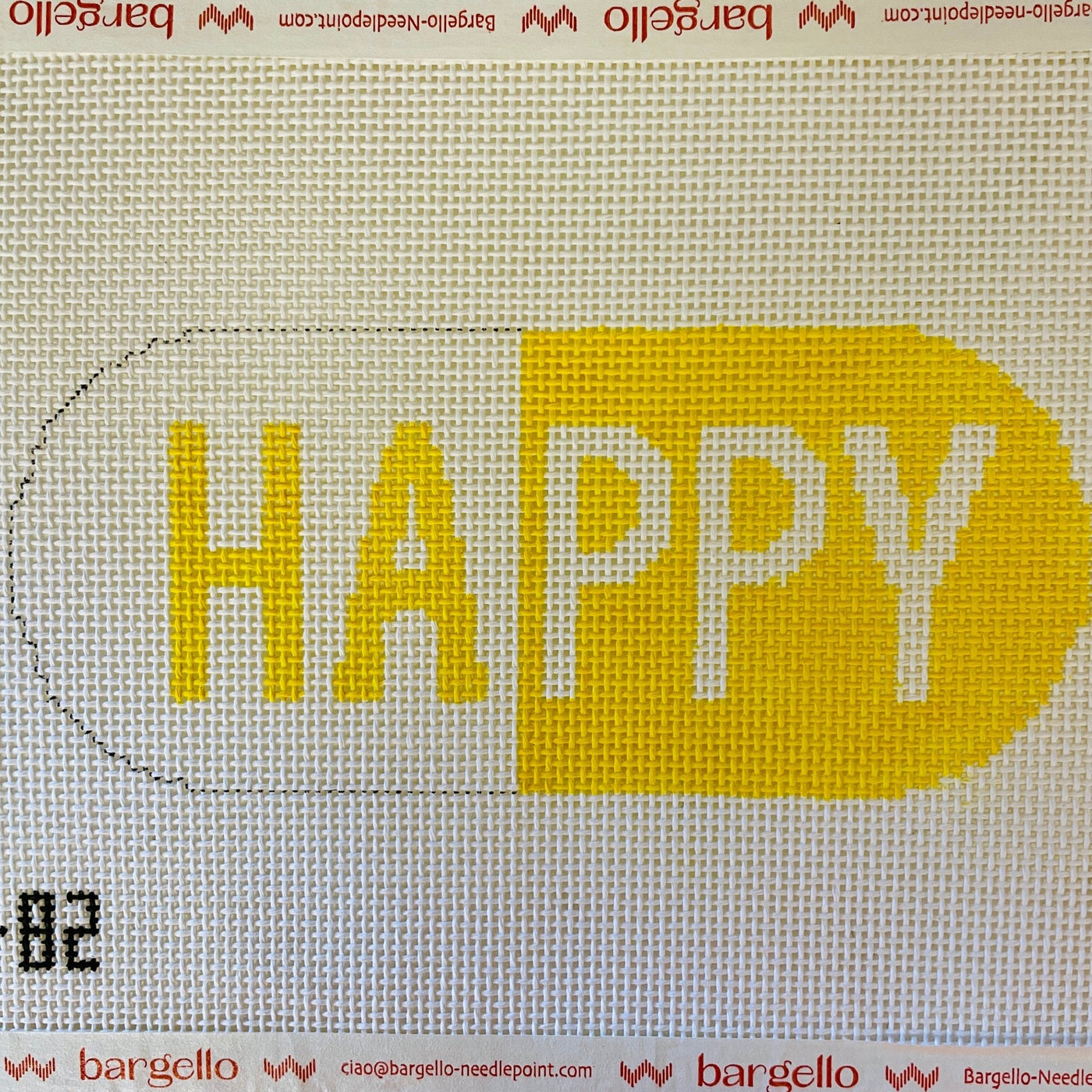 Happy Pill Eyeglass Case needlepoint canvas - Bargello Needlepoint