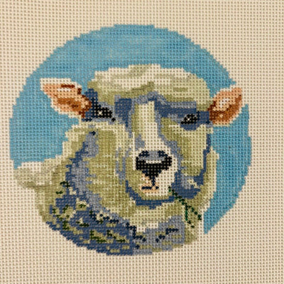 Heather the Sheep Ornament needlepoint canvas - Bargello Needlepoint