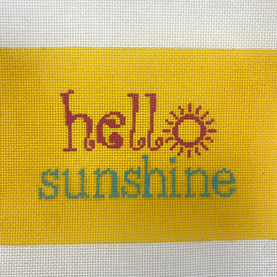 Hello Sunshine Eyeglass Case needlepoint canvas - Bargello Needlepoint