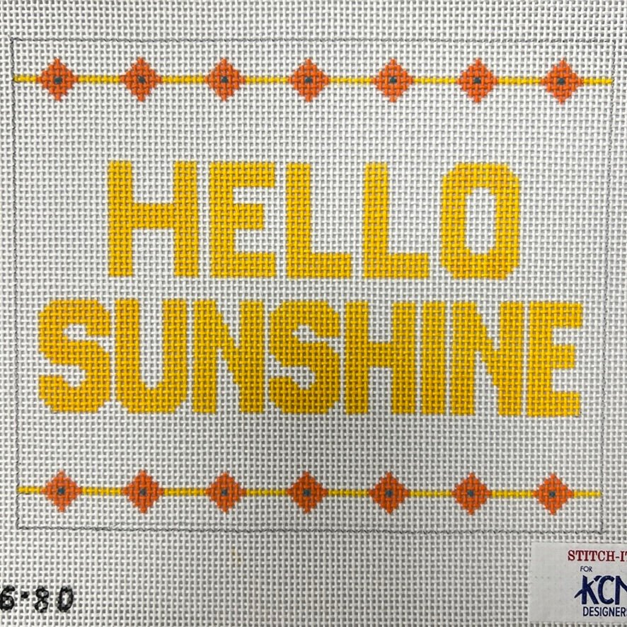 Hello Sunshine needlepoint canvas - Bargello Needlepoint