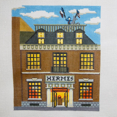 Hermes Storefront needlepoint canvas - Bargello Needlepoint