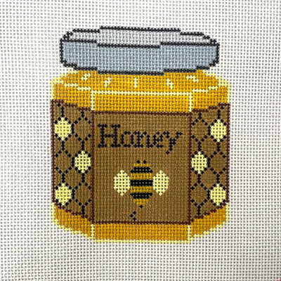 Honey Pot needlepoint canvas - Bargello Needlepoint