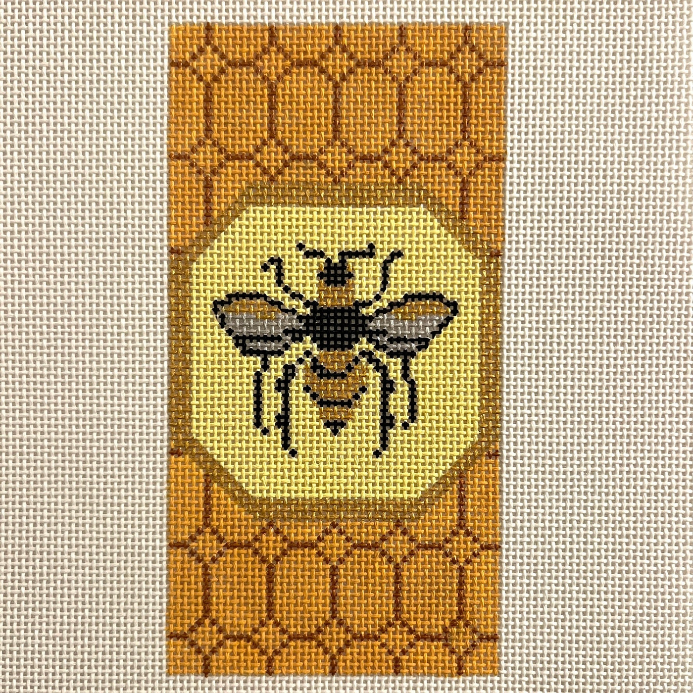 Honeybee Eyeglass Case needlepoint canvas - Bargello Needlepoint