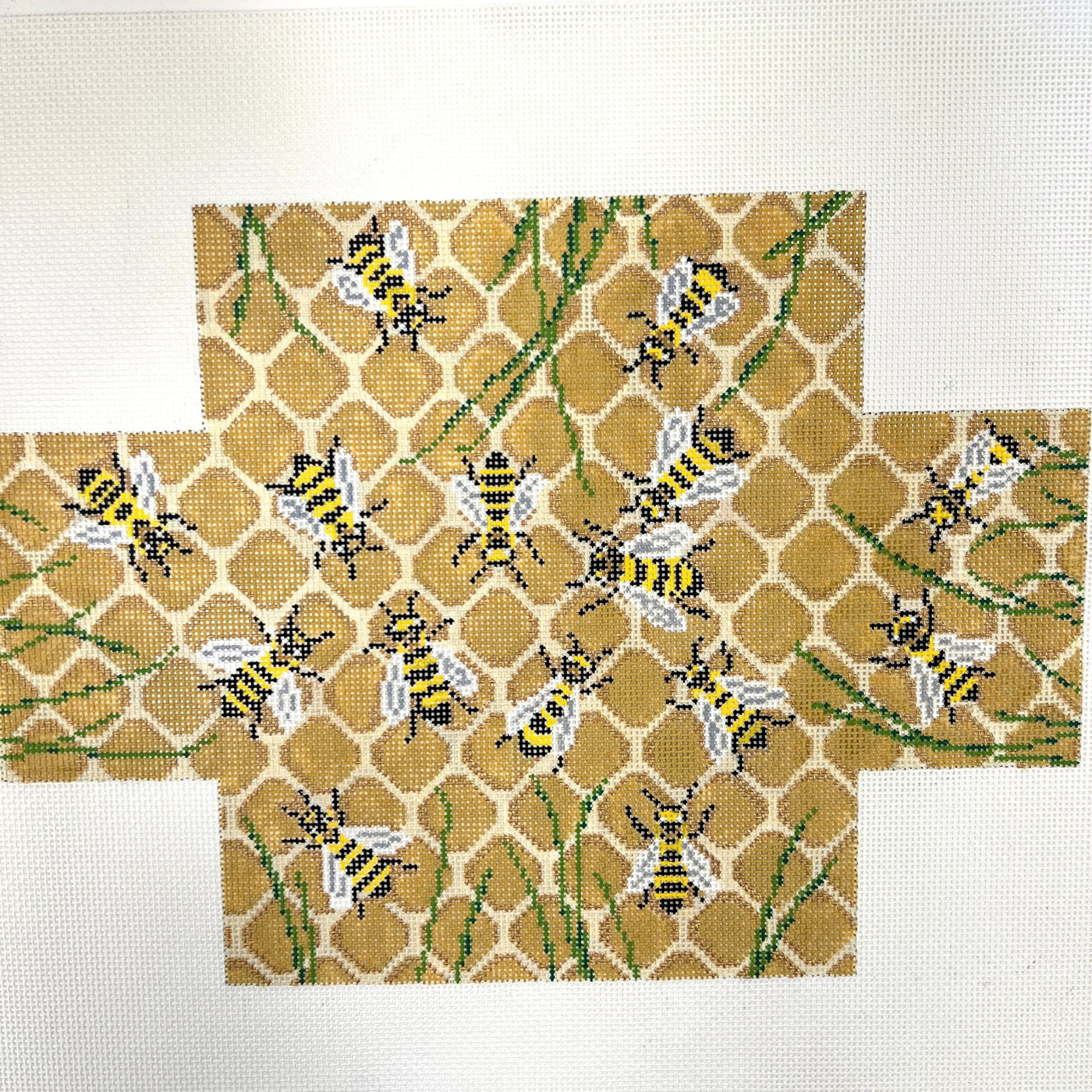 Honeybees Brick Cover needlepoint canvas - Bargello Needlepoint