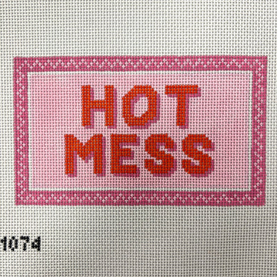 Hot Mess needlepoint canvas - Bargello Needlepoint