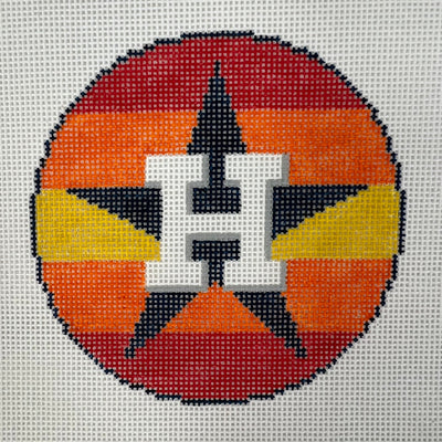 Houston Astros Ornament needlepoint canvas - Bargello Needlepoint