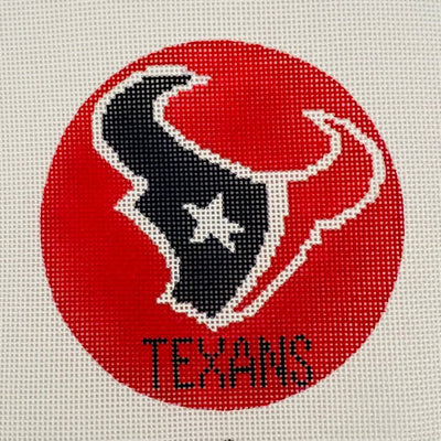 Houston Texans Round needlepoint canvas - Bargello Needlepoint