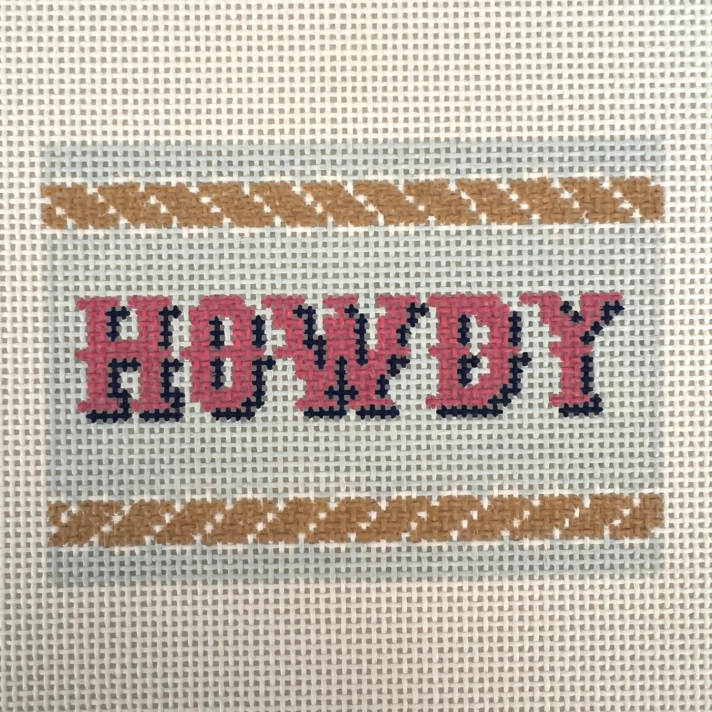 Howdy needlepoint canvas - Bargello Needlepoint