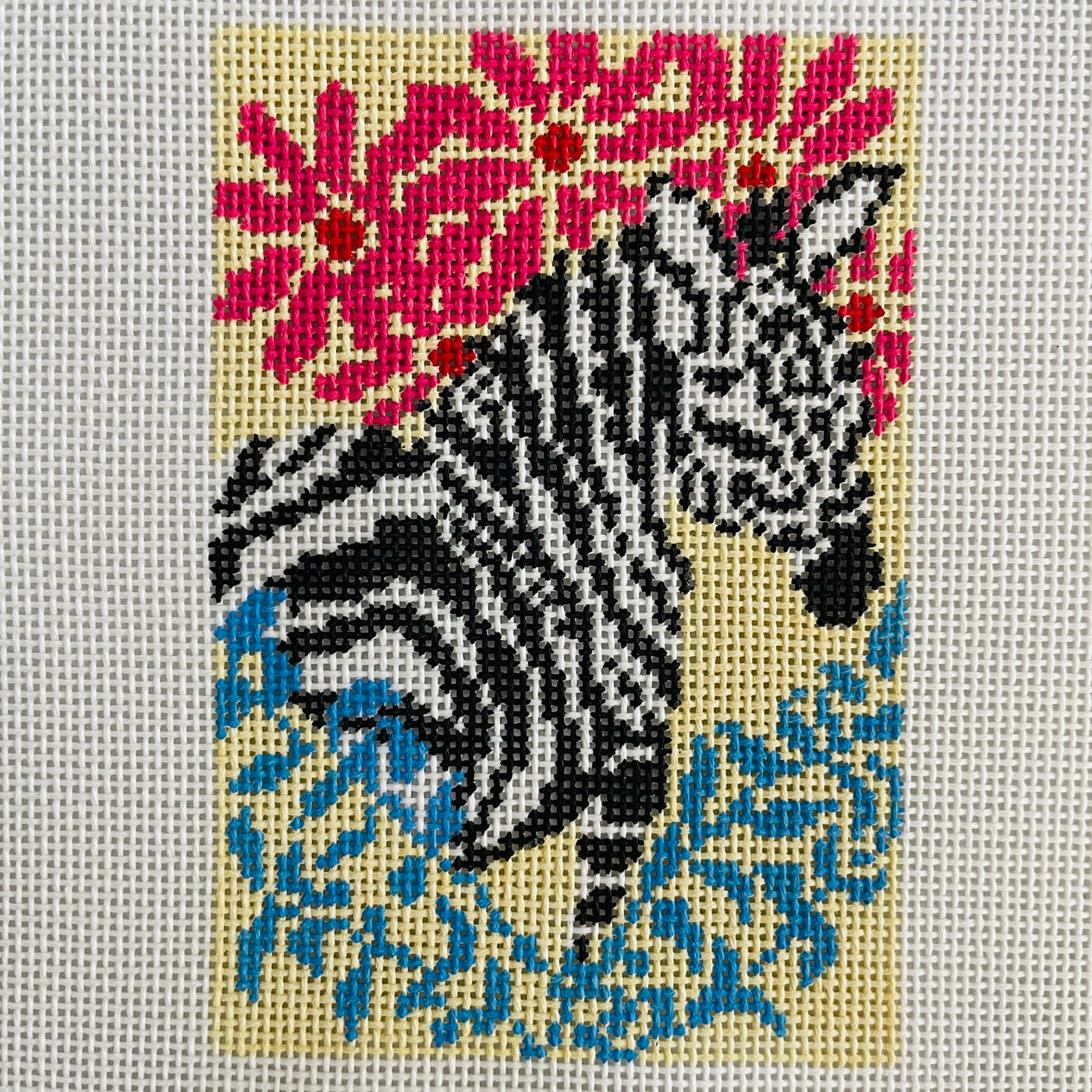 Zebra Passport Insert Needlepoint Canvas