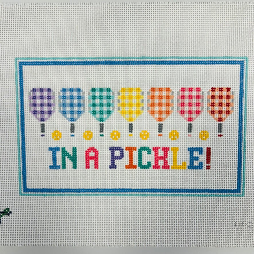 In A Pickle needlepoint canvas - Bargello Needlepoint