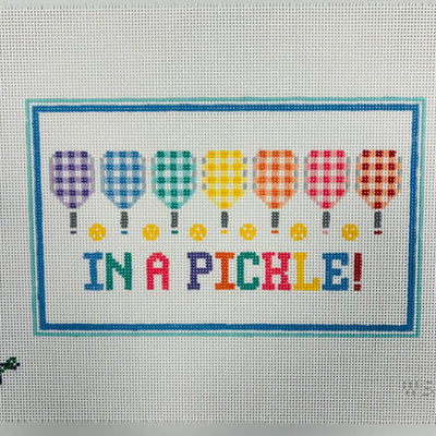 In A Pickle needlepoint canvas - Bargello Needlepoint