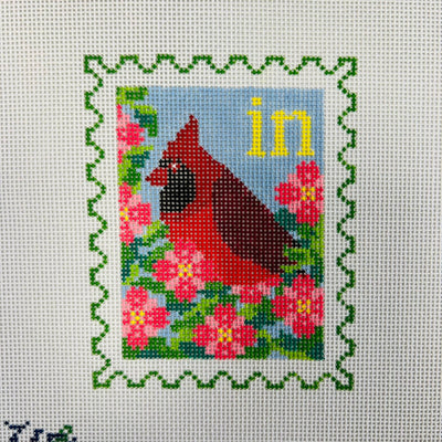 Indiana Stamp needlepoint canvas - Bargello Needlepoint