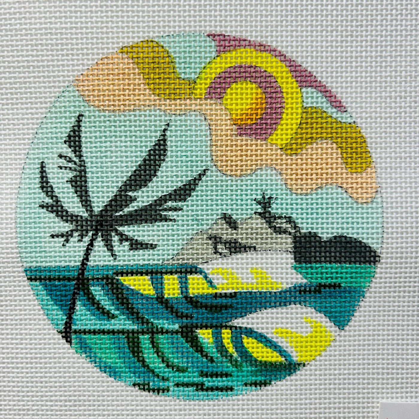 Island Vibe needlepoint canvas - Bargello Needlepoint