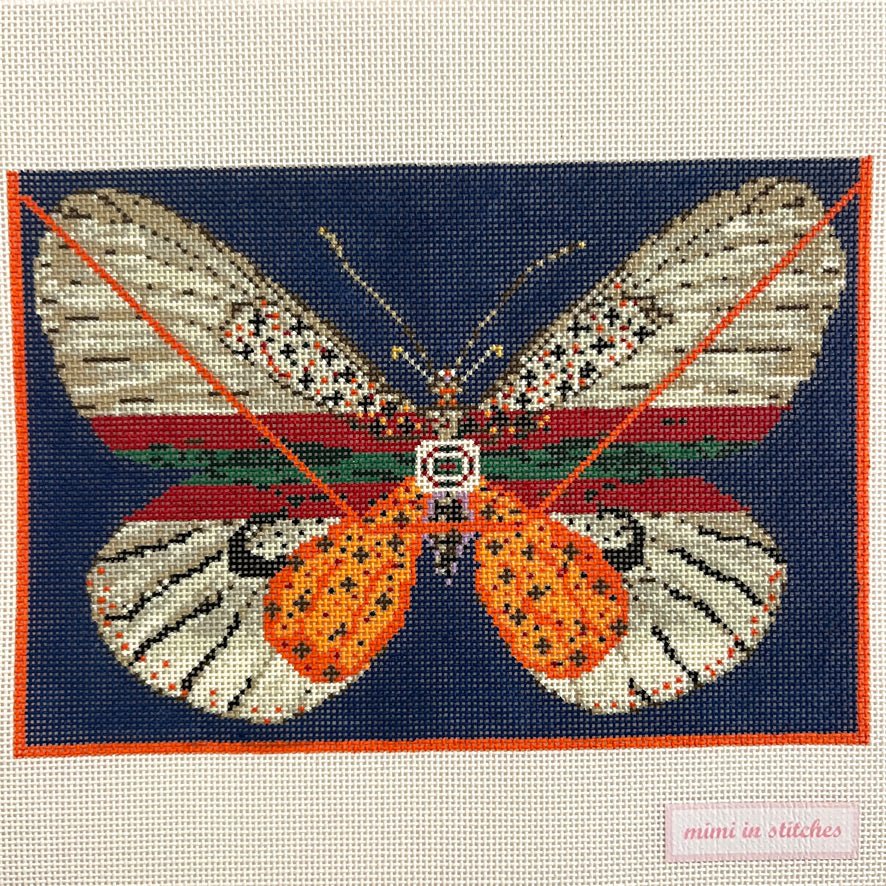 Italian Butterfly Clutch needlepoint canvas - Bargello Needlepoint