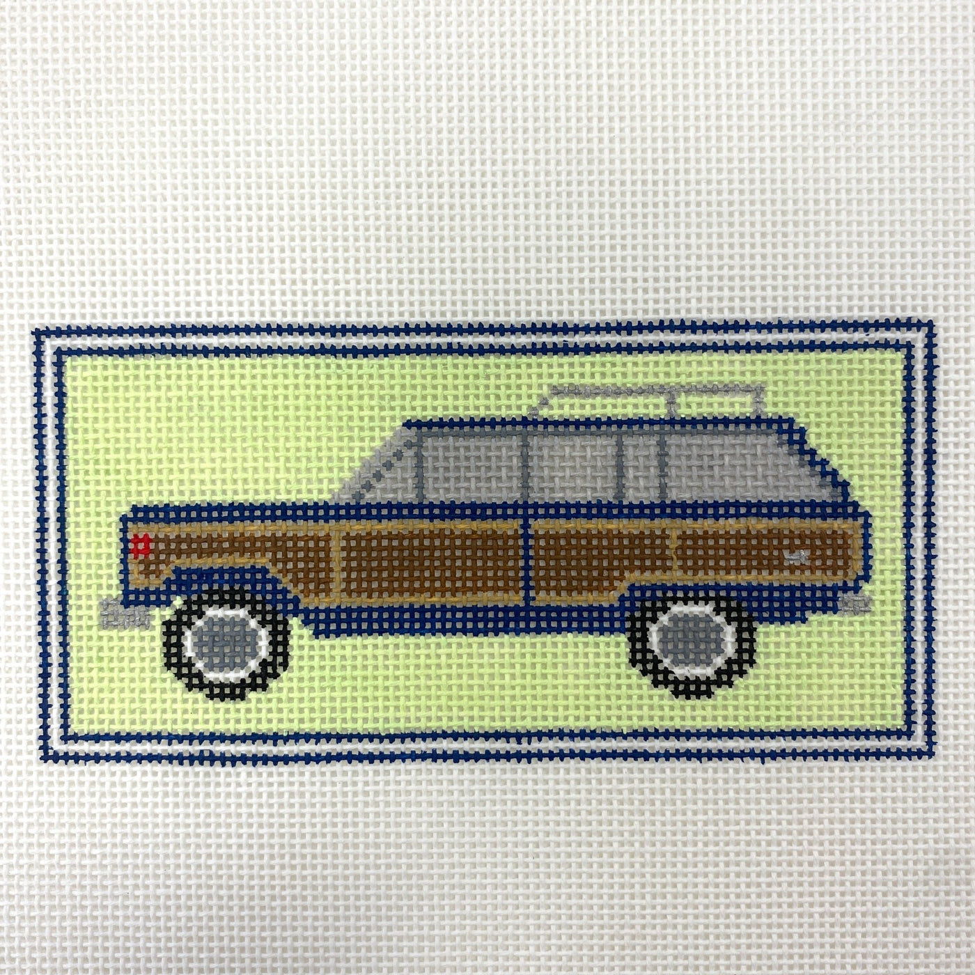 Jeep Grand Wagoneer needlepoint canvas - Bargello Needlepoint