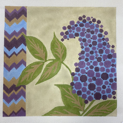 Kim's Lilac Miracle needlepoint canvas - Bargello Needlepoint