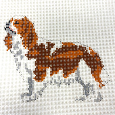 King Charles Spaniel needlepoint canvas - Bargello Needlepoint