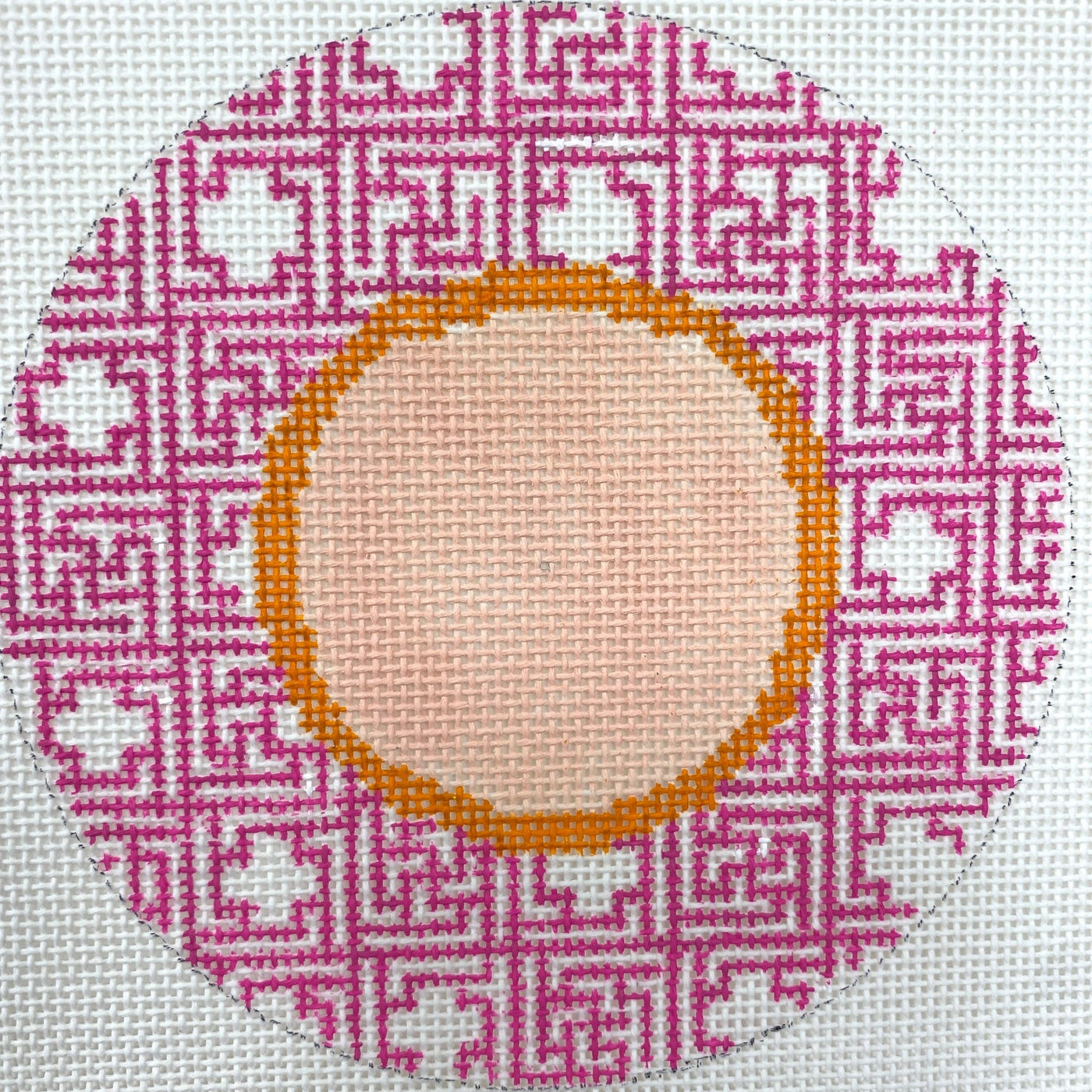 Krista Round - Multiple Colors Available needlepoint canvas - Bargello Needlepoint