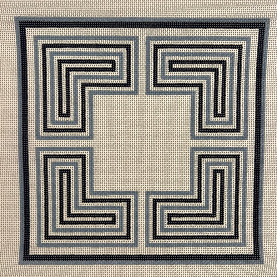 Labyrinth Blue needlepoint canvas - Bargello Needlepoint