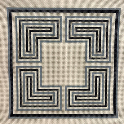 Labyrinth Blue needlepoint canvas - Bargello Needlepoint