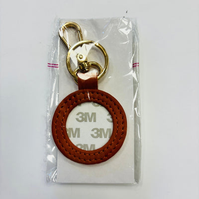 Leather Round Self - Finish Key Fob - Multiple Colors Available needlepoint canvas - Bargello Needlepoint