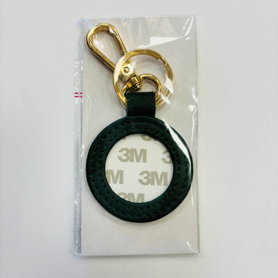 Leather Round Self - Finish Key Fob - Multiple Colors Available needlepoint canvas - Bargello Needlepoint