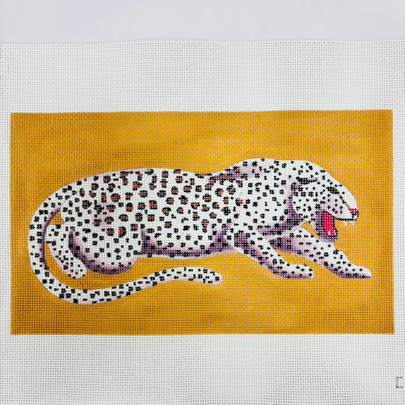 Leopard Clutch needlepoint canvas - Bargello Needlepoint