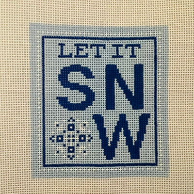 Let it Snow needlepoint canvas - Bargello Needlepoint