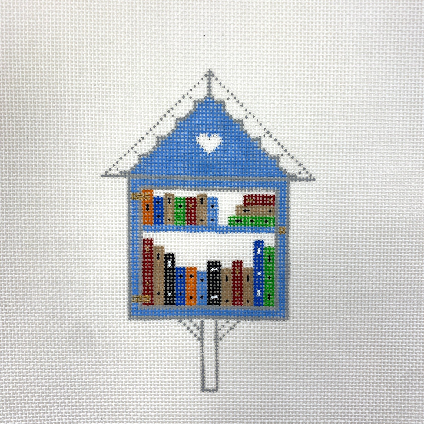 Library Box needlepoint canvas - Bargello Needlepoint