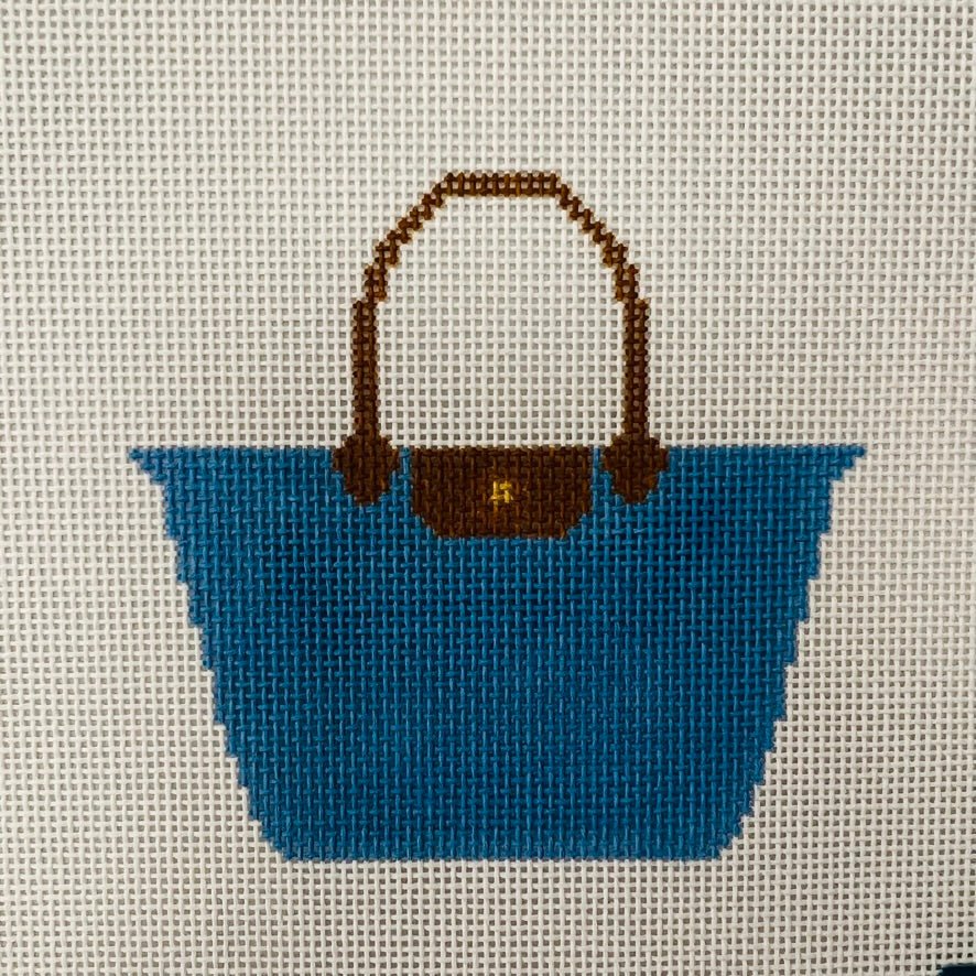 Light Blue Tote Bag needlepoint canvas - Bargello Needlepoint