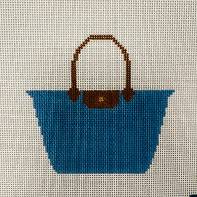 Light Blue Tote Bag needlepoint canvas - Bargello Needlepoint