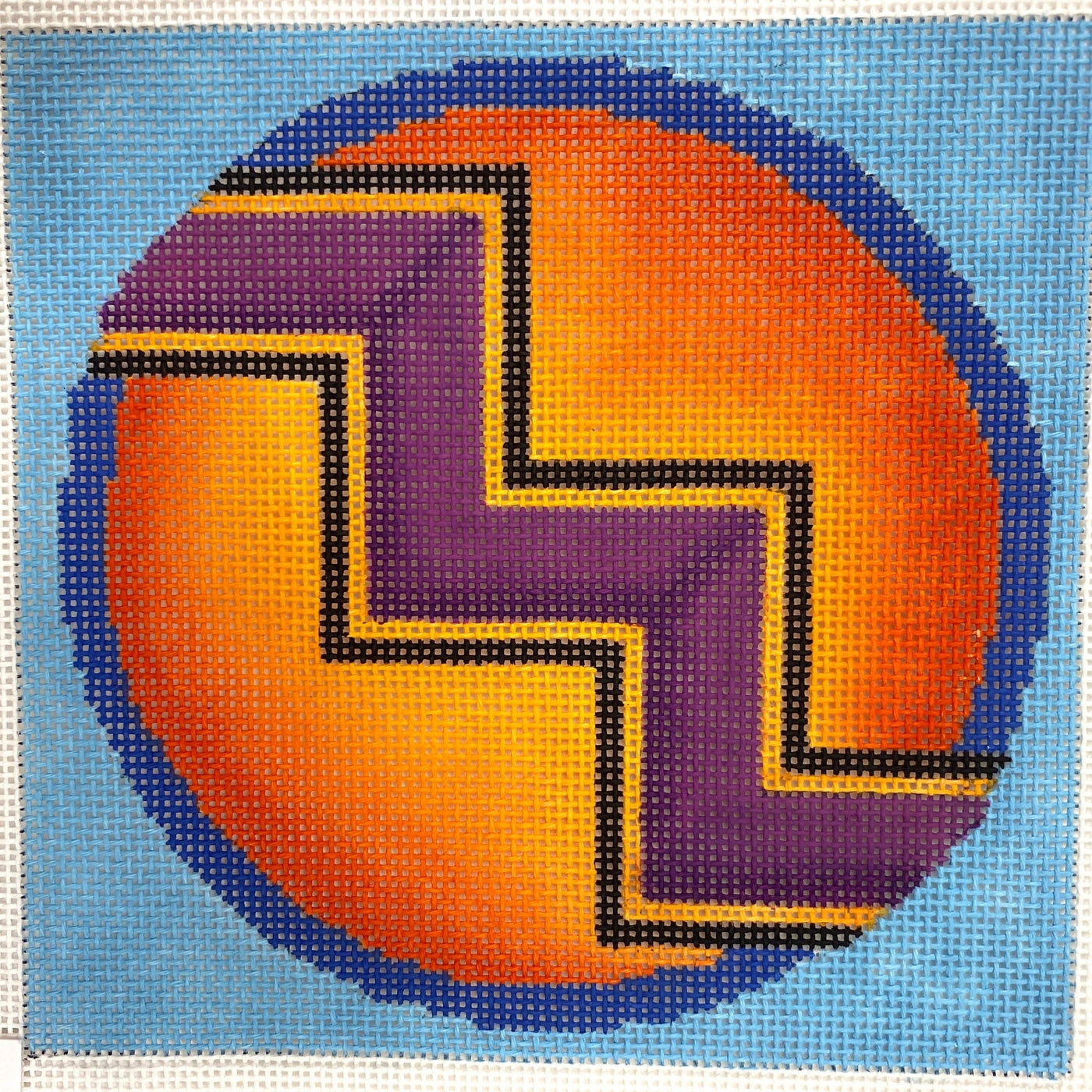 Lightening Bolt needlepoint canvas - Bargello Needlepoint