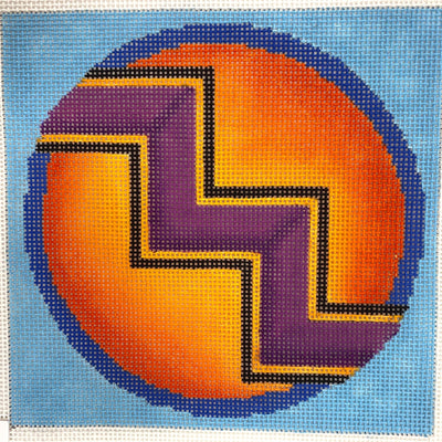 Lightening Bolt needlepoint canvas - Bargello Needlepoint