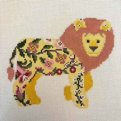 Lilah the Lion needlepoint canvas - Bargello Needlepoint