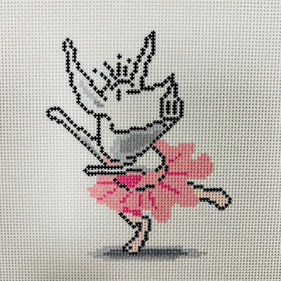 Liv on Pointe Ornament needlepoint canvas - Bargello Needlepoint