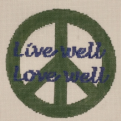 Live Well Love Well needlepoint canvas - Bargello Needlepoint