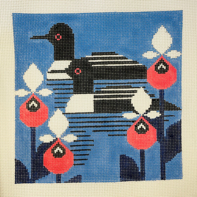 Loons needlepoint canvas - Bargello Needlepoint