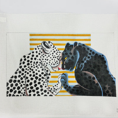 Love Leopards Clutch needlepoint canvas - Bargello Needlepoint