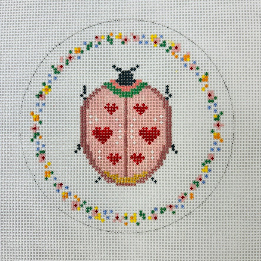 Lovebug Beetle needlepoint canvas - Bargello Needlepoint